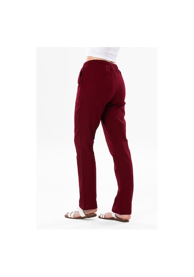 Eliş Şile Bezi Şile Bezi Çift Cepli Unisex Yazlık Pantolon Bordo Brd-bordo Bordo