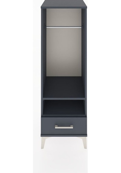 Hyperion Dolap 2 Raflı Tek Çekmeceli Tek Askılı 44x44x134 Antrasit-antrasit Antrasit