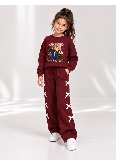Kokoş Bebe Manifest Fiyonk Detaylı Kız Çocuk Takım - 5/10 Yaş - 31917 Kırmızı