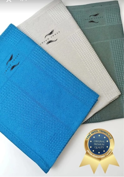 Cosmopower Mikrofiber 3 Adet 43x69 Cm Sihirli Temizlik Bezi Cam Ayna Mutfak Bezi Çok Renkli