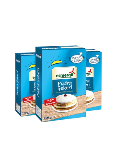 Esmergil Pudra Şekeri 200 Gr 3'lü Paket