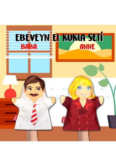 2 Parça Tox Ebeveyn El Kukla Set Eğitici Oyuncak