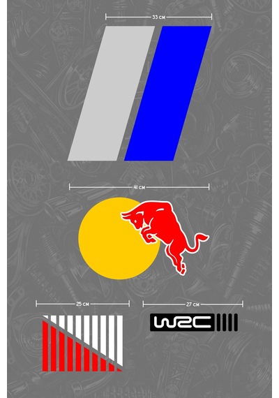 Red Bull Wrc Ön Çamurluk Sticker Seti Şoför - 864812114