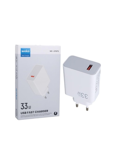 Weko Wk-27875 M11 Beyaz 33 Watt Turbo Usb Şarj Başlık Adaptörü