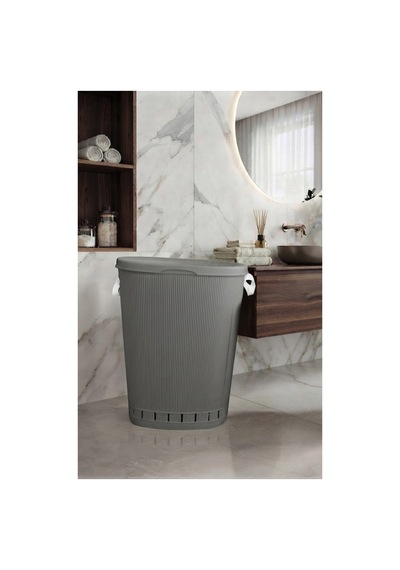 Premıum Kanal Tasarım Çamaşır Sepeti Ve Pedallı Çöp Kovası Seti 65l, 20l, 13l, 8l - Hava Akışlı Tasarım, Soft-close Kapak Gri - 909315802 Gri Premıum Kanal Tasarım Çamaşır Sepeti Ve Pedallı Çöp Kovası Seti 65l, 20l, 13l, 8l - Hava Akışlı Tasarım, Soft-close Kapak Gri - 909315802 Gri