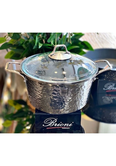 Brioni Platinium 7 Parça Tencere Takımı Platin Pl-11101