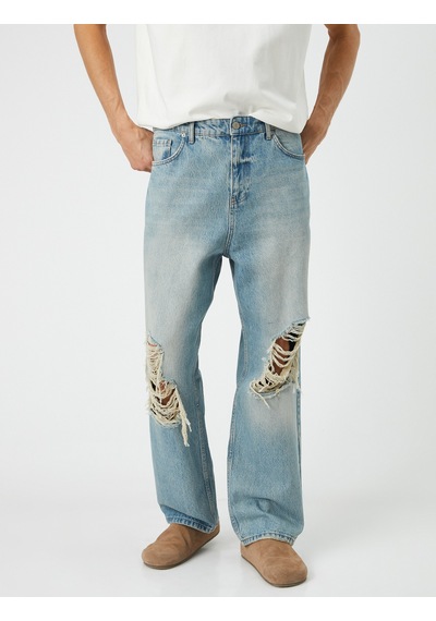 Koton Steve Jeans - Loose Fit Orta İndigo 4sam40031ıd İndigo