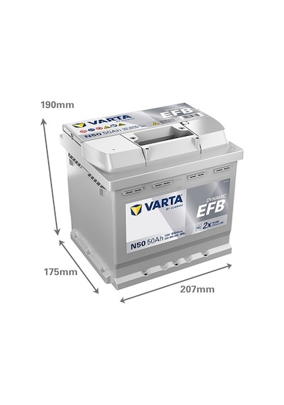 Varta N50 12v 50ah 550a Dynamıc Start Stop Efb Akü Üretim Tarihi:2026