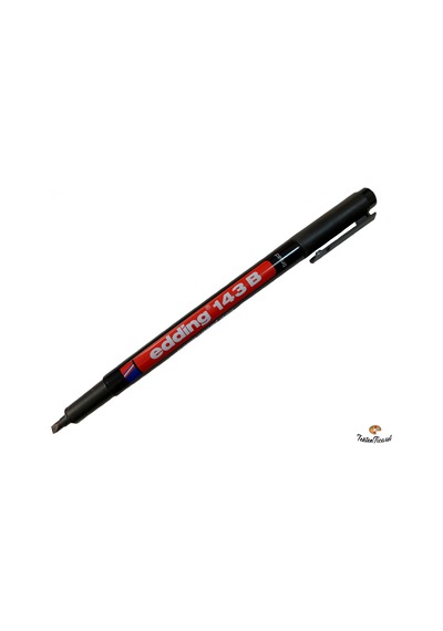 Edding 143b Asetat Kalem Kesik Uç 1-3 MM 10'lu Kutu Siyah