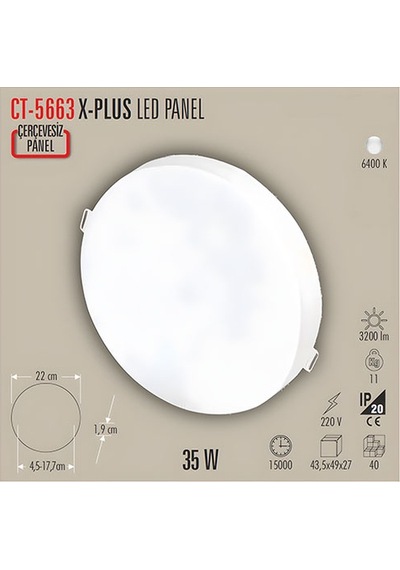 Cata 35w X Plus Led Panel Beyaz