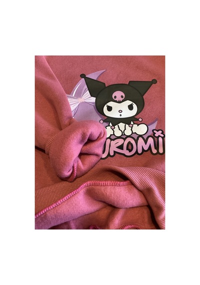 Kidsmadamiko Kız Çocuk Kuromi Sanrio Baskılı 3 İplik Şardonlu Bordo