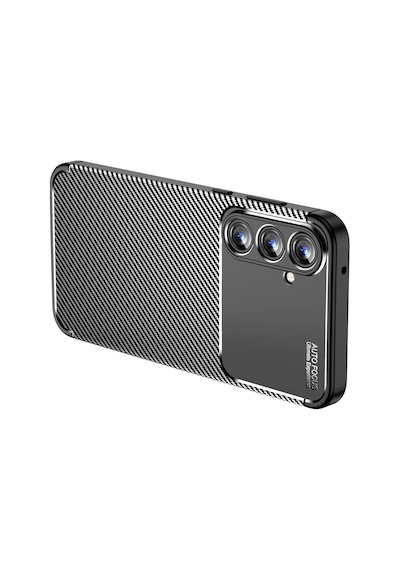 Samsung Galaxy Uyumlu A55 Kilif Karbon Tasarim Negro Silikon Kapak
