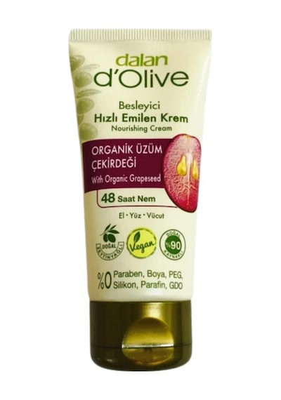 Dalan D'olive Üzüm Çekirdeği Özlü Besleyici Hızlı Emilen Tüp Krem 250 ML