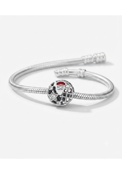 Kış Temalı Noel Baba Model Gümüş Charm