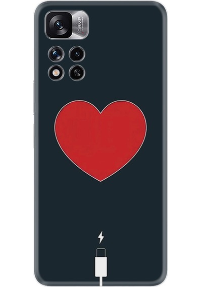 Xiaomi Redmi Note 11 Pro Kılıf Resimli Desenli Baskılı Silikon Mavi Mermer 1297