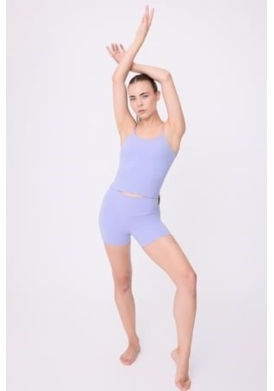 Hıghrıse Comfortflex Yüksek Bel Atletik Spor & Aktif Yaşam Şortu-2701 Mavi