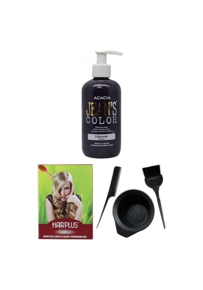 Saç Boyası Lilamor 250ml, Saç Açıcı Ve Fluweel Saç Boya Kabı Seti