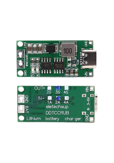 3s 2a Type-c Lityum Pil Şarj Modülü 12.6v 18650 Batarya Şarj Devresi