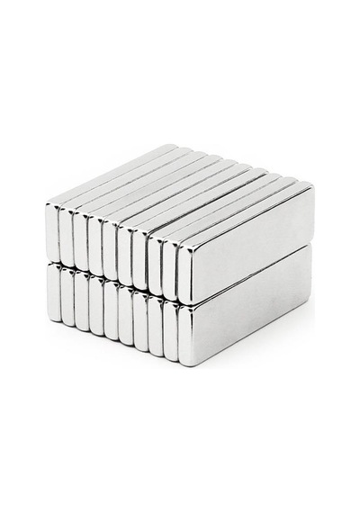 Güçlü Neodyum Blok Mıknatıs - 30X10X2 Mm (10'Lu)