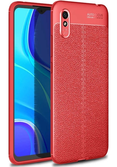 Xiaomi Redmi 9A Kılıf Zore Niss Deri Desenli Silikon Kılıf