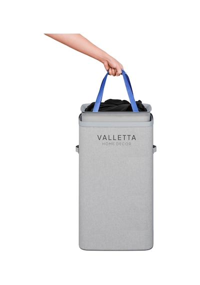 Paloma 40l Tek Yıkanabilir Bölmeli Katlanabilir Kumaş Kirli Çamaşır Sepeti Light Gray