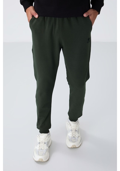 Tommy Life Haki Klasik Cepli Standart Kalıp Manşetli Erkek Eşofman Alt - 84652 Haki