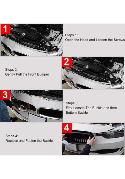 Bmw E60 Çift Çizgi Ön Panjur Izgara 2004-2009 Arası Parlak Siyah