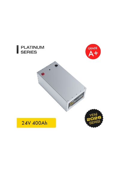 Werer Energy 24V 400Ah LiFePO4 Platinum Series Bluetooth'lu Lityum Demir Fosfat Akü