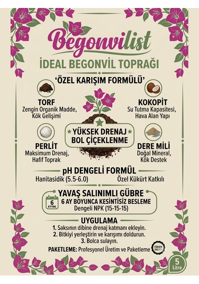 Begonvilist Profesyonel Begonvil Toprağı 5 Litre 5 L