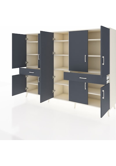 Hyperion Dolap 12 Raflı 2 Çekmeceli 8 Kapaklı 220x44x163 Aytaşı-a Aytaşı-antrasit Hyperion Dolap 12 Raflı 2 Çekmeceli 8 Kapaklı 220x44x163 Aytaşı-a Aytaşı-antrasit