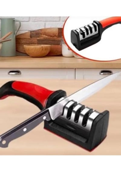 4 Aşamalı Profesyonel Bıçak Bileyici Kaymaz Tabanlı, Ergonomik Tutuş, Keskinleştirici Aparat