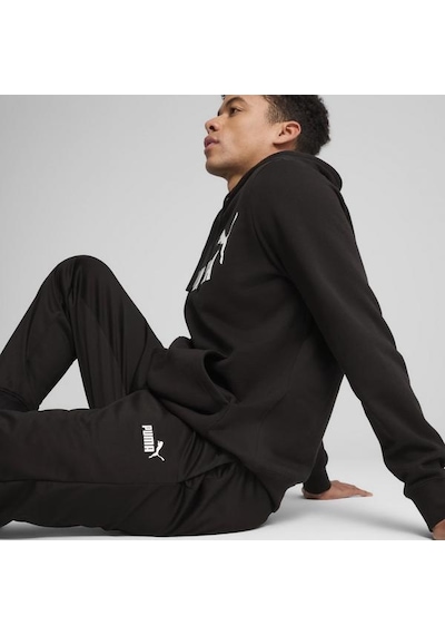 Puma Essentials No 1 Logo Poly Erkek Siyah Eşofman Altı Siyah