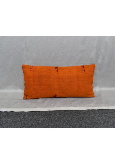 Zehra Abla Halı Yeni El Dokuma Dekoratif Lumbar Kilim Kırlent Yastık Kılıfı 6887 Çok Renkli