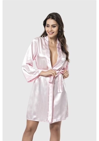 Aria's Closet Arias Closet Pembe Kısa Saten Sabahlık Pembe