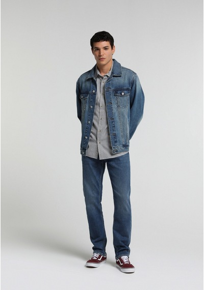 Colin's Colins Regular Fit Düğmeli Astarsız Erkek Mid İndigo Denim Ceket Cl1082658 Q1.v1 Dn45142