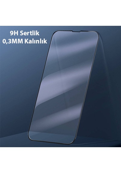 Baseus Apple Uyumlu   iPhone 13 Mini 0.3Mm Full Çerçeve Cam Ekran Koruyucu 2 Ad Siyah