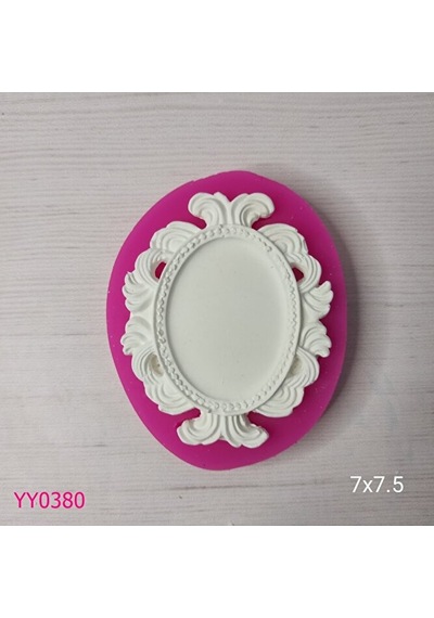 Yy0380 Kenarları Desenli Elips Çerçeve Silikon Kalıp
