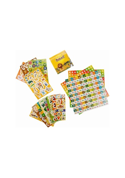 Safari Sticker Box - 800 Parça Hayvan Temalı Eğitici Çıkartma Origami - Defter Aktivite Seti