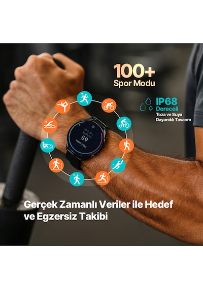 Ttec 2S12WS Tempus Pro 47 MM Amoled Ekranlı Yuvarlak Kasa Akıllı Saat