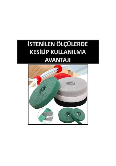 Kablo Toparlayıcı Cırtcırt Kablo Düzenleyici Airfryer 5 M Şarj Kablosu Koruyucu Kablo Sabitleme Gizleme