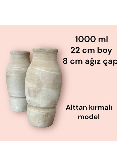 9'lu Testi Kebabı Testisi Alttan Kırmalı 22 Cm Gri