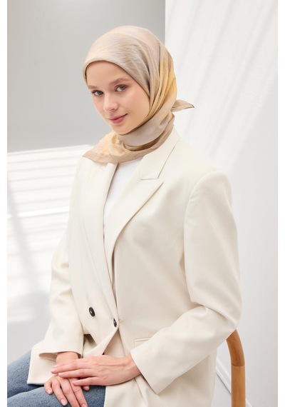 Silk Home Velora Eşarp Sis Desen Yeşil Bej 90x90 Çok Renkli