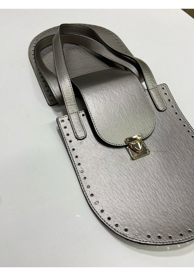 Karantuhafiye Omuz Çantası Örgü Seti / Çanta Örgü Seti Silver Silver Çok Renkli