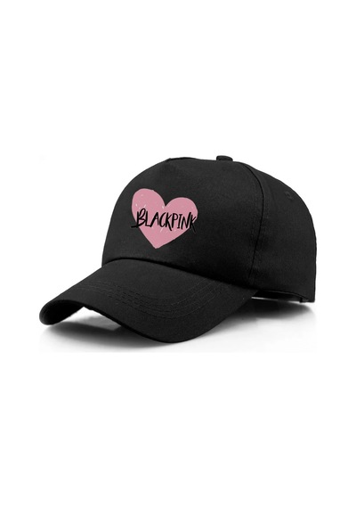 Black Pink Kalp Logo Şapka 001