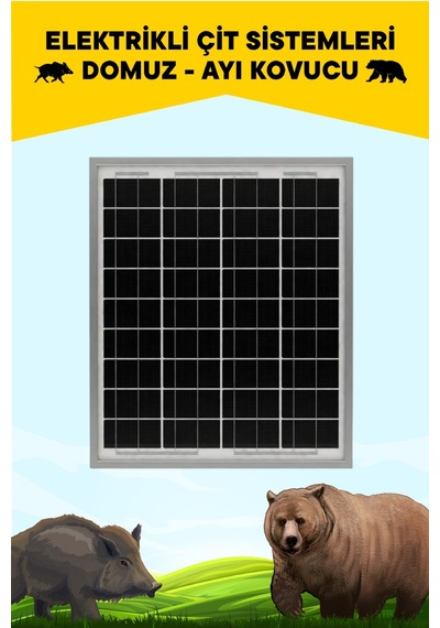 Atlas Elektrikli Çit 25w Güneş Paneli