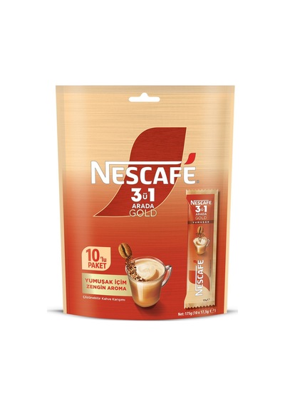 Nescafé 3'ü 1 Arada Gold Yumuşak 10'lu 7'li Avantaj Paketi Mıchu Çözünebilir