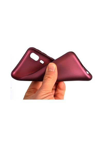 Noktaks Samsung Galaxy Uyumlu A2 Core Kılıf Mat Soft Premier Silikon Kapak Mürdüm T8272