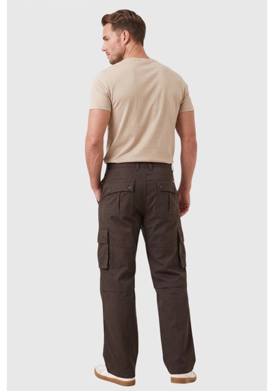 Deepsea Erkek Relaxed Fit Bol Kesim Likralı Koyu Kahve Outdoor Kargo Pantolon Çok Cepli Geniş Paça 1705421 Deepsea Erkek Relaxed Fit Bol Kesim Likralı Koyu Kahve Outdoor Kargo Pantolon Çok Cepli Geniş Paça 1705421