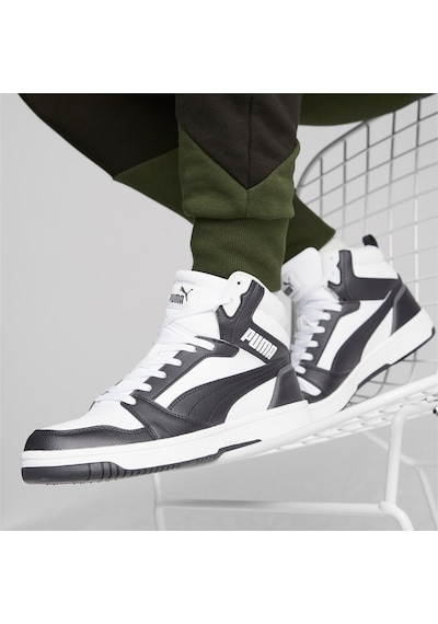 Puma Rebound V6 Bilekli Unısex Spor Ayakkabı 39232601 Beyaz - Siyah