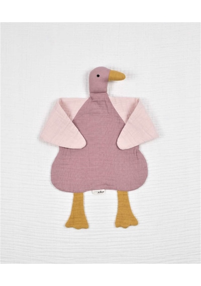 Cigit Ördek Müslin Uyku Arkadaşı Yıkanmıştır 35x35 Cm Pudra-bakır